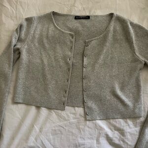 brandy melville grey button up